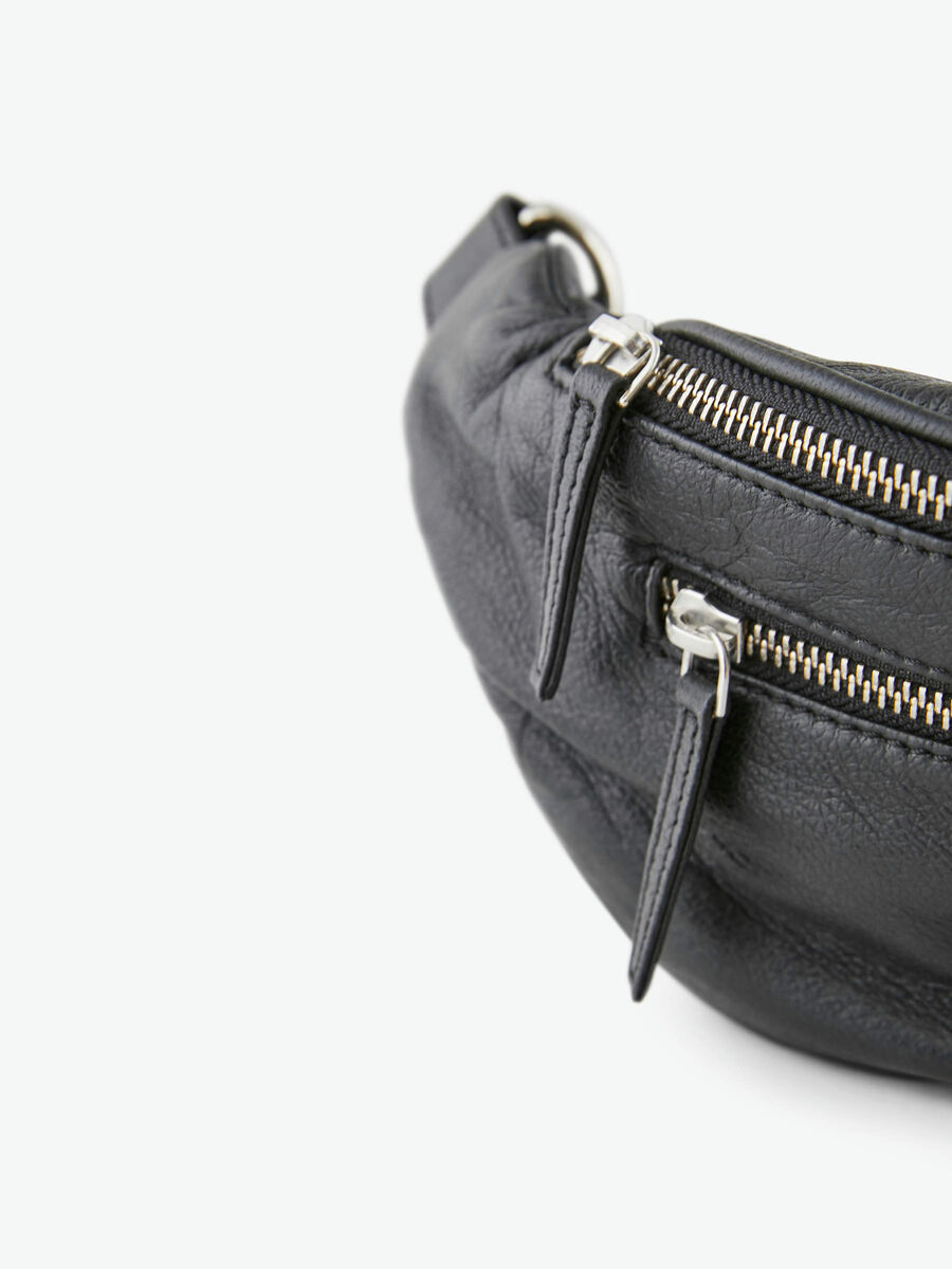 Pieces LEDER BAUCHTASCHE, Black, highres - 17105753_Black_006.jpg