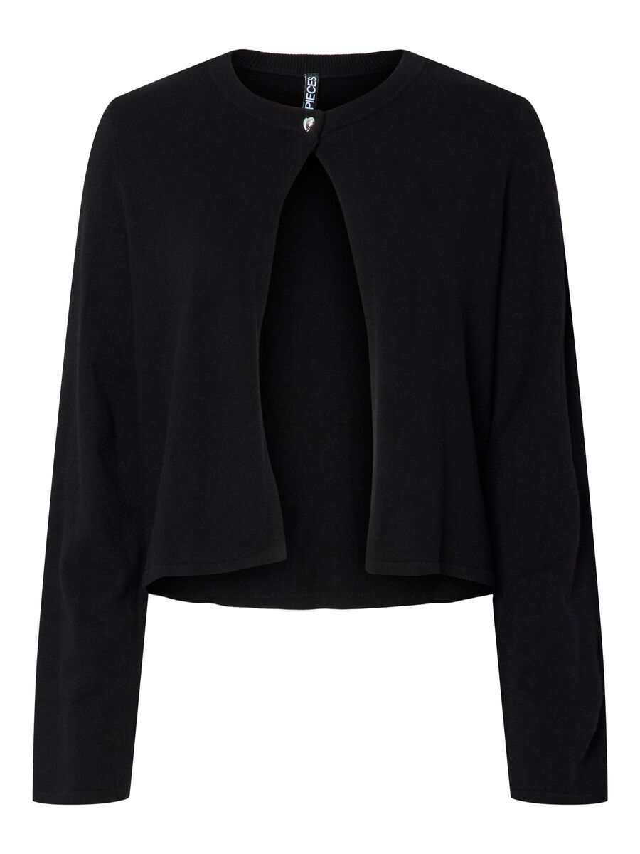 Pieces PCORINA KNITTED CARDIGAN, Black, highres - 17159135_Black_001.jpg