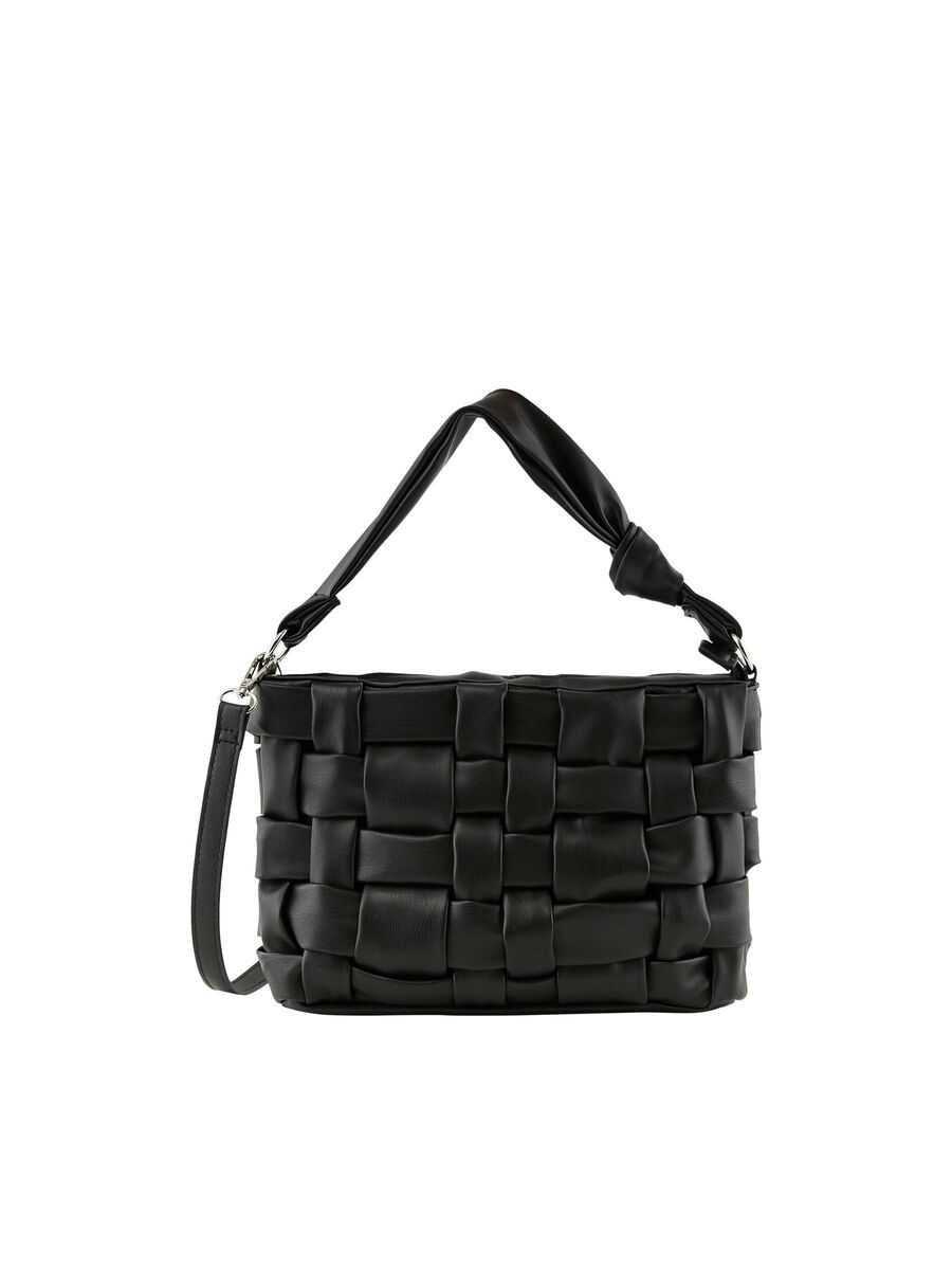 Pieces WOVEN CROSSBODY BAG, Black, highres - 17117251_Black_001.jpg