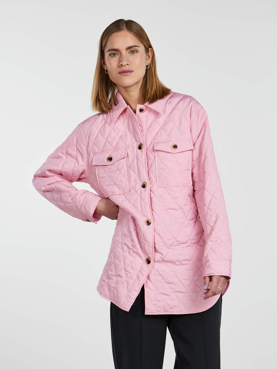 Tether Skubbe Søndag PCTAYLOR QUILTED JACKET | Pink | PIECES® Finland