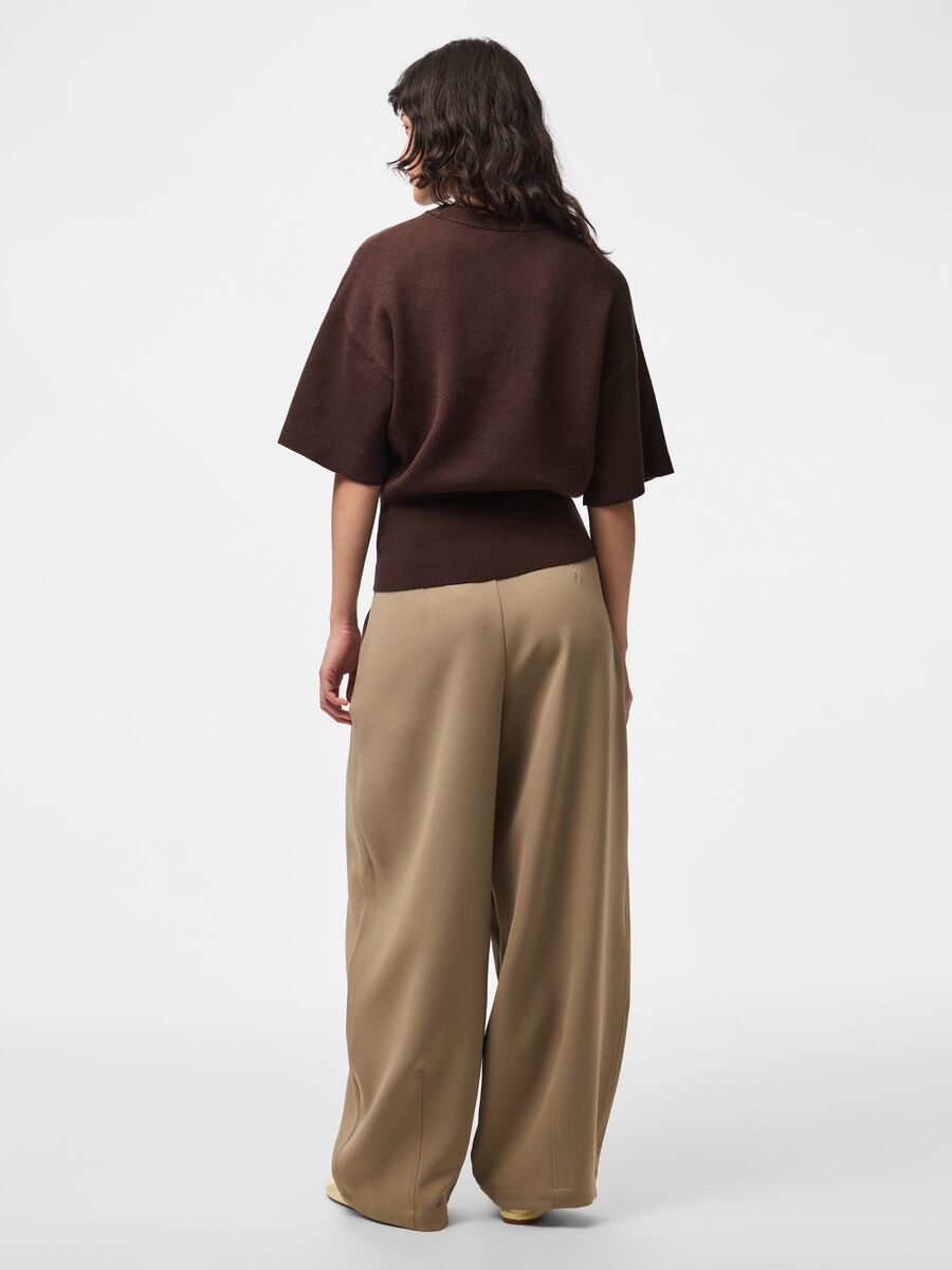 Product carousel image 2 PCJASSY - MAILLE T-SHIRT, Hot Fudge