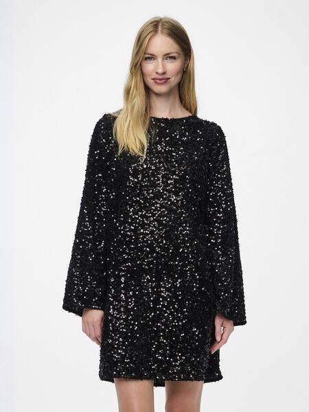 Pieces PCKAM PAILLETTEN MINI JURK, Black, highres - 17152878_Black_1146677_003.jpg