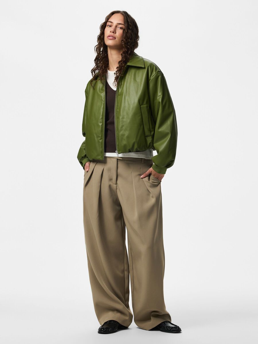Carousel image 3 PCLARA PADDED COATED BOMBER JACKET, Sphagnum