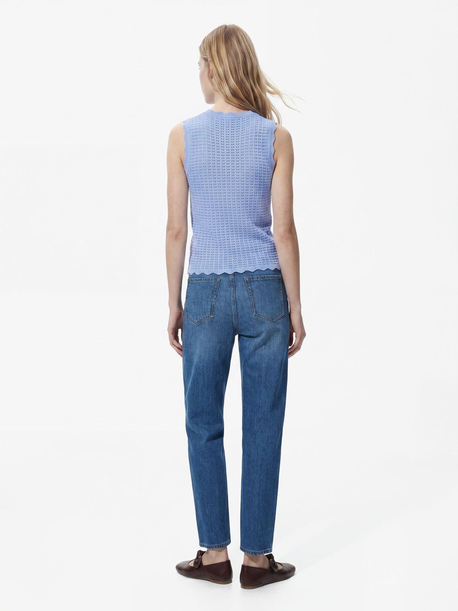 Product carousel image 2 PCGRACE HW ANKLE STRAIGHT FIT JEANS, Medium Blue Denim