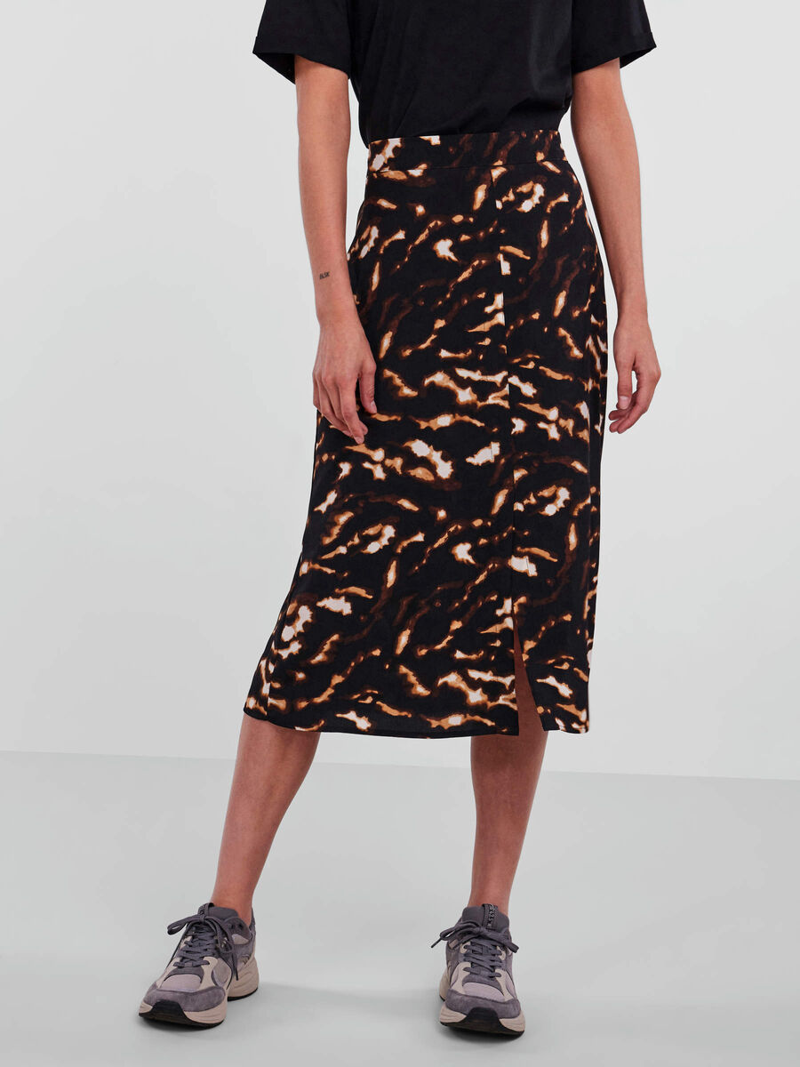 Pieces PCADELENA MIDI SKIRT, Black, highres - 17130589_Black_980214_003.jpg