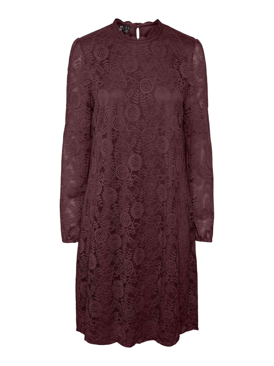 Pieces PCOLLINE LACE DRESS, Tawny Port, highres - 17139864_TawnyPort_001.jpg