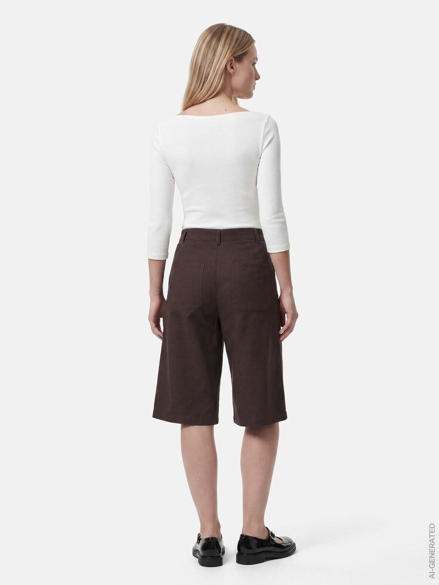 Carousel image 4 PCRIKKE HW BERMUDASHORTS, Hot Fudge