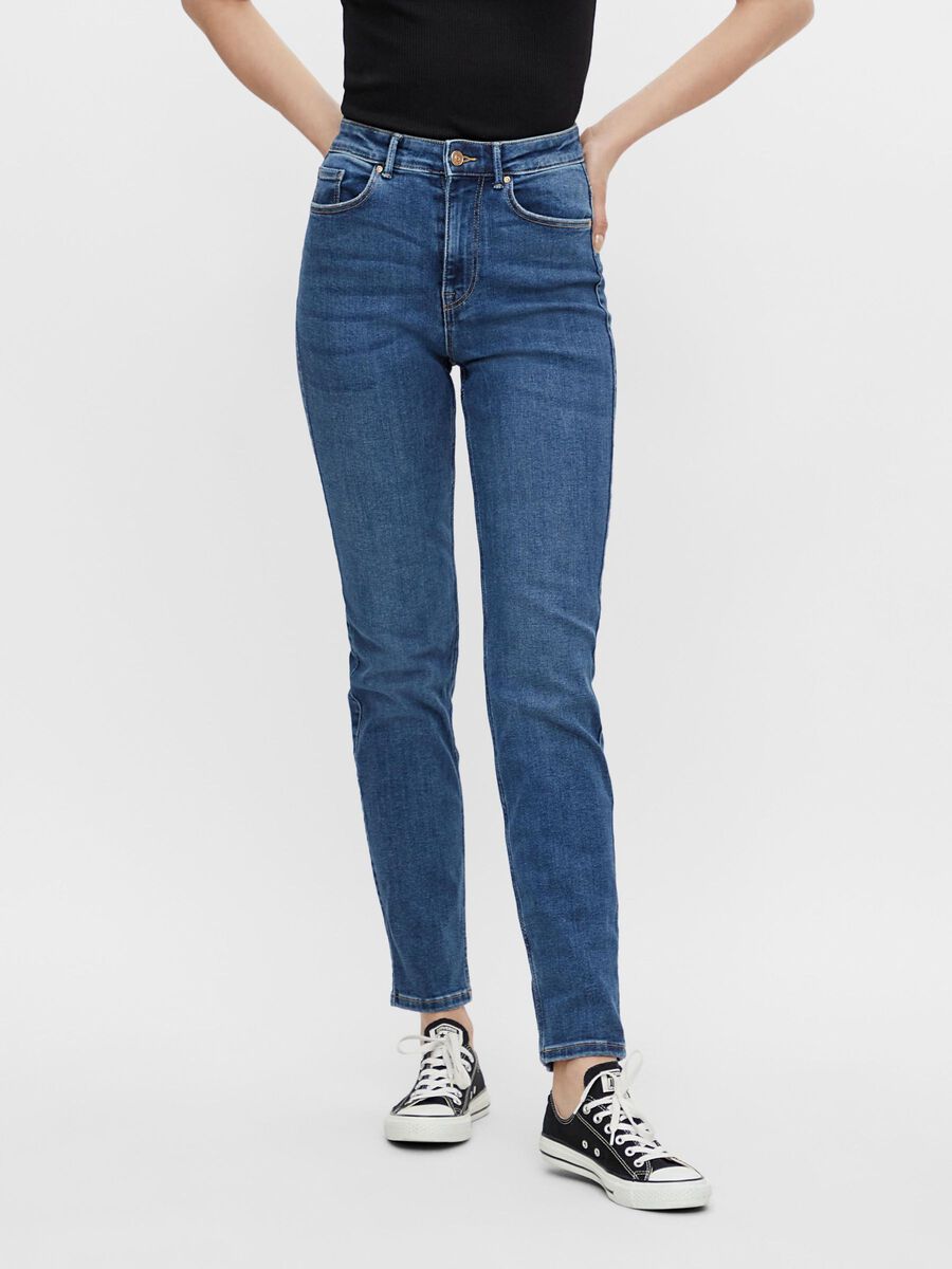 Pieces TAILLE HAUTE JEAN SLIM, Medium Blue Denim, highres - 17109905_MediumBlueDenim_003.jpg