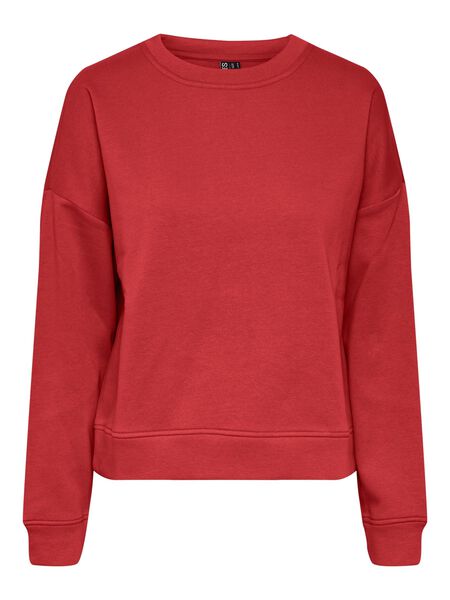 Pieces RELAXED FIT SWEATSHIRT, Poppy Red, highres - 17113432_PoppyRed_001.jpg