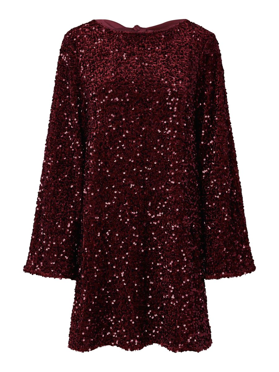 Carousel image 6 PCKAMMY SEQUIN DEEP BACK DRESS, Tawny Port