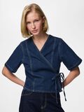 Product image thumbnail - PCFLORA SL&Aring;-OM DENIMSKJORTE, Dark Blue Denim | 1