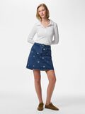 Product image thumbnail - PCFLORA HW SHORT DENIM SKIRT, Medium Blue Denim | 3
