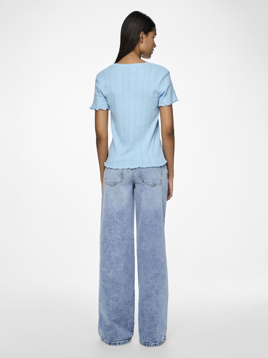 Pieces PCMARIE POINTELLE T-SHIRT, Airy Blue, highres - 17152053_AiryBlue_004.jpg