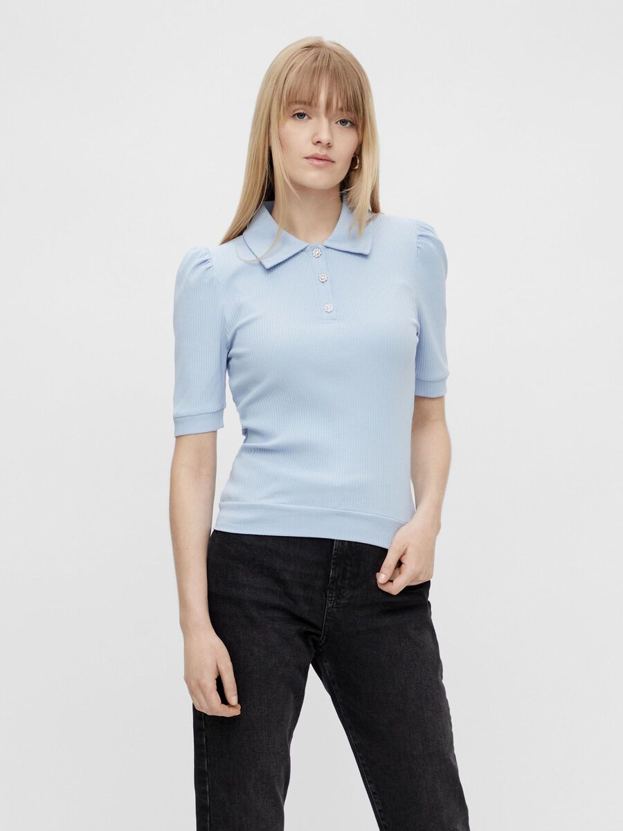 Pieces POLO SKJORTE, Kentucky Blue, highres - 17116918_KentuckyBlue_003.jpg