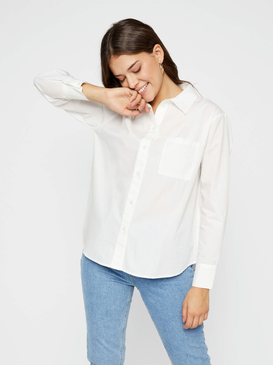 Pieces LONG SLEEVED SHIRT, Bright White, highres - 17103715_BrightWhite_003.jpg