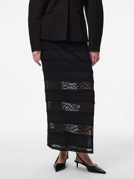 Pieces PCMIRO MW SLIM  MAXI SKIRT, Black, highres - 17166139_Black_003.jpg