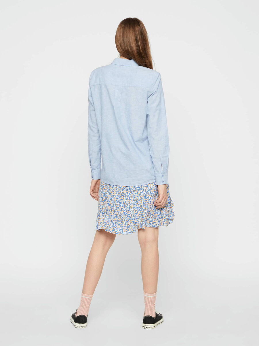 Pieces COTTON-LINEN BLEND SHIRT, Kentucky Blue, highres - 17104561_KentuckyBlue_004.jpg