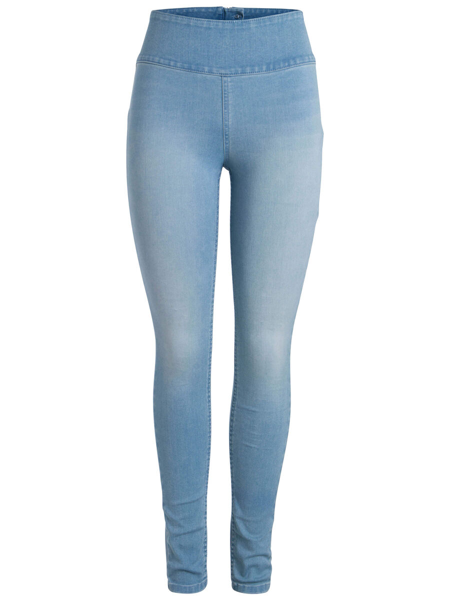 Pieces HIGH WAIST GEWASSEN JEANS, Light Blue Denim, highres - 17080336_LightBlueDenim_001.jpg