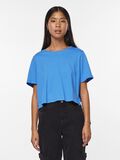 Pieces PCSARA CROPPED T-SHIRT, French Blue, highres - 17146319_FrenchBlue_003.jpg