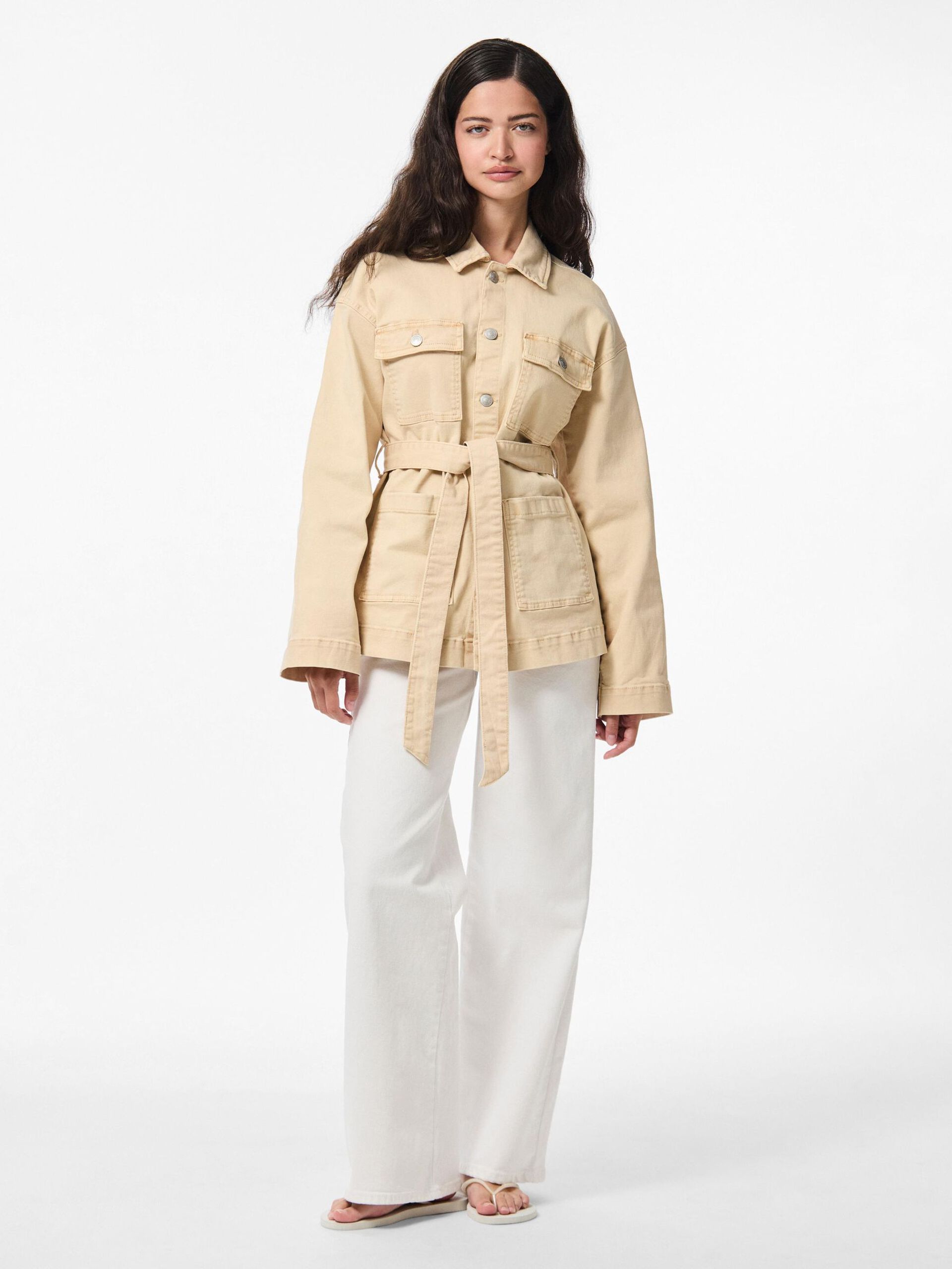 Carousel image - PCTORA DENIM JACKET, Sandshell | 3