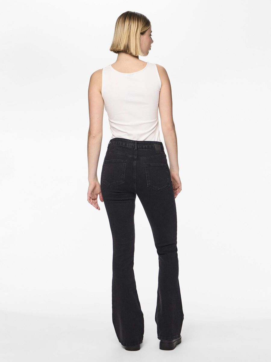 Pieces PCPEGGY HW FLARED JEANS, Black, highres - 17111068_Black_004.jpg