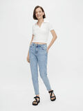 Pieces POLO-STYLE CROP TOP, Bright White, highres - 17121287_BrightWhite_005.jpg