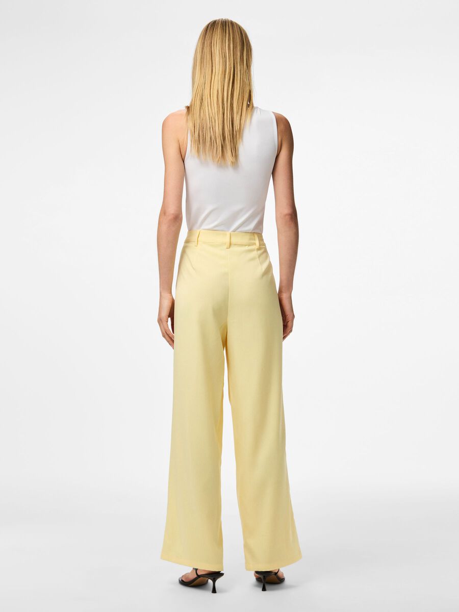Pieces PCJOLINE HW WIDE-LEG TROUSERS, French Vanilla, highres - 17164266_FrenchVanilla_004.jpg