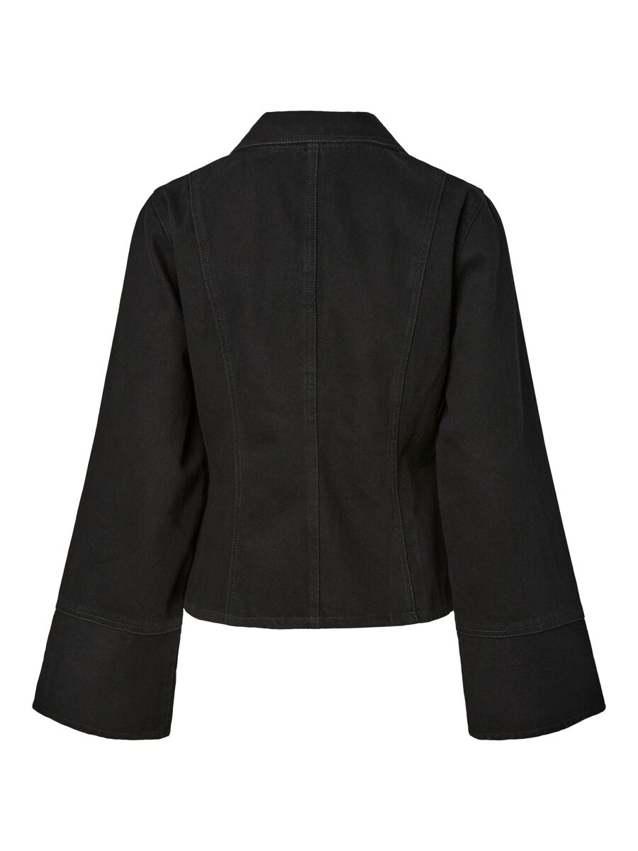 Product carousel image - PCFLORA FITTED DENIM SHIRT, Black | 2