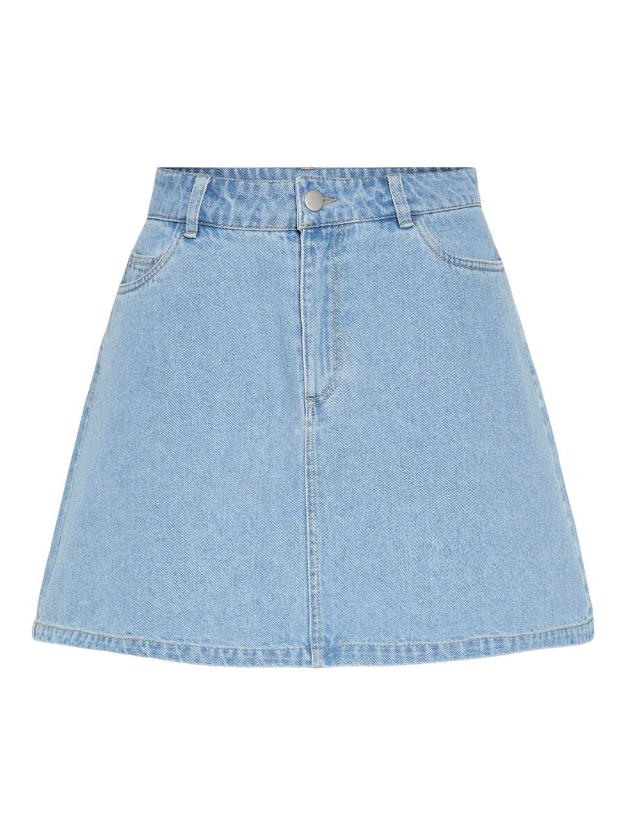 Pieces PCABBI MINI DENIMNEDERDEL, Light Blue Denim, highres - 17154546_LightBlueDenim_001.jpg