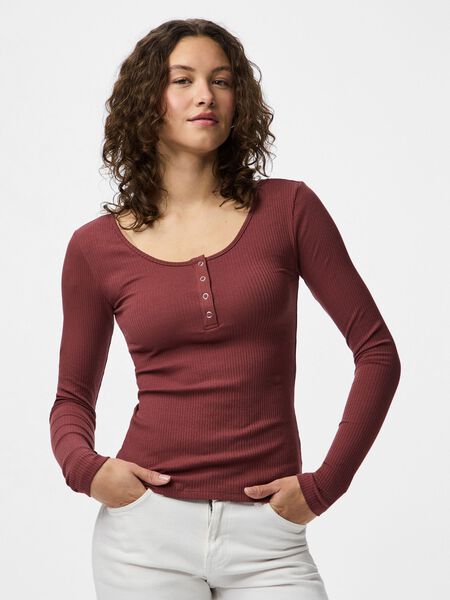 Pieces PCKITTE  LONG-SLEEVED T-SHIRT, Apple Butter, highres - 17101437_AppleButter_003.jpg