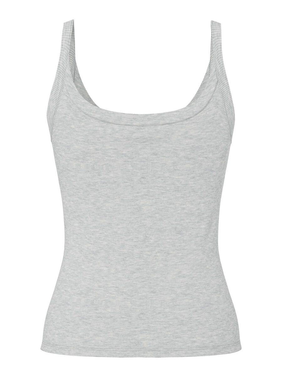 Pieces PCMAY RIBBED STRAP TOP, Light Grey Melange, highres - 17154482_LightGreyMelange_002.jpg