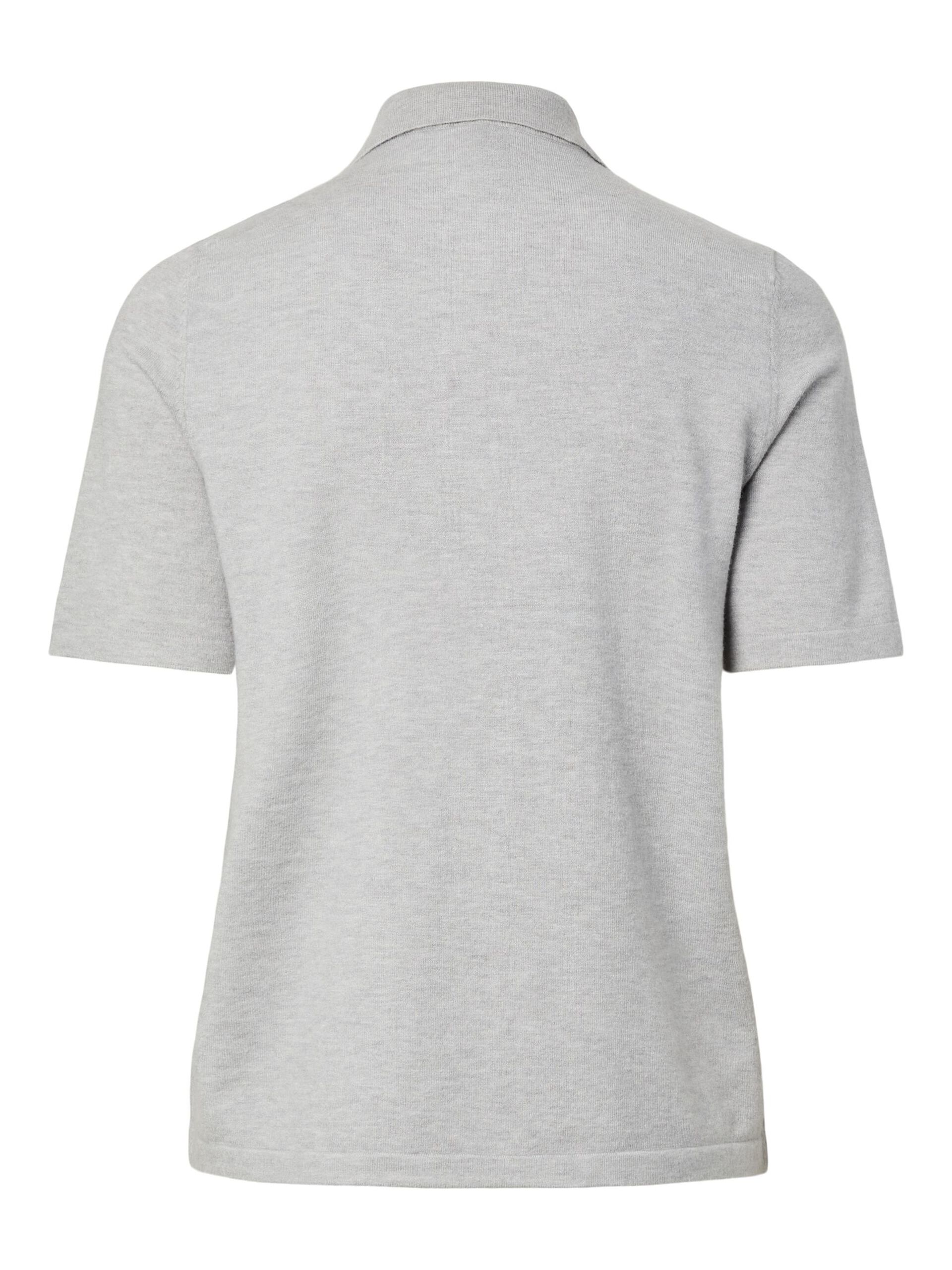 Carousel image - PCORINA KNITTED POLO SHIRT, Light Grey Melange | 6