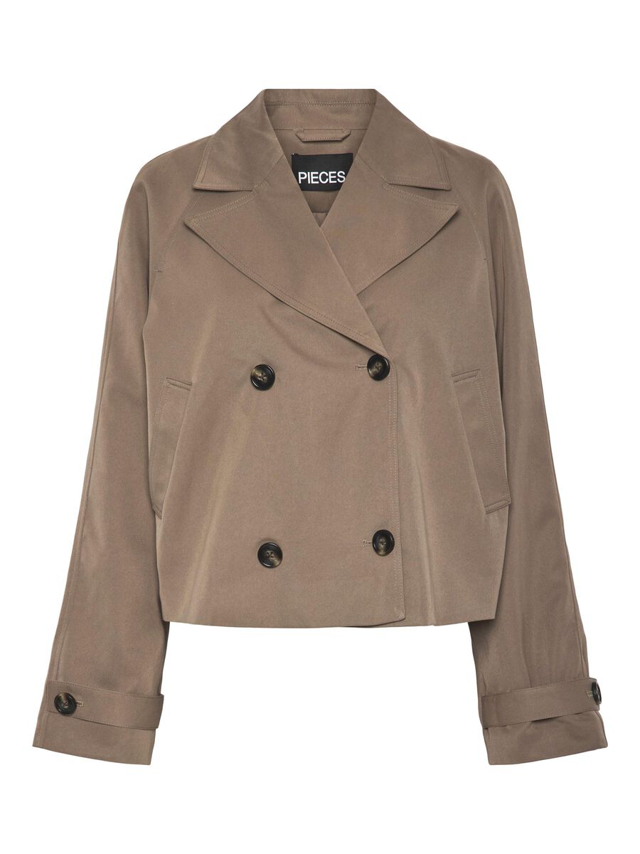 Pieces PCSCARLETT SHORT TRENCHCOAT, Brown Lentil, highres - 17154509_BrownLentil_001.jpg