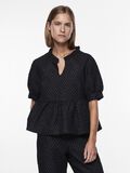 Pieces PCLIS SHORT SLEEVED BLOUSE, Black, highres - 17147554_Black_003.jpg