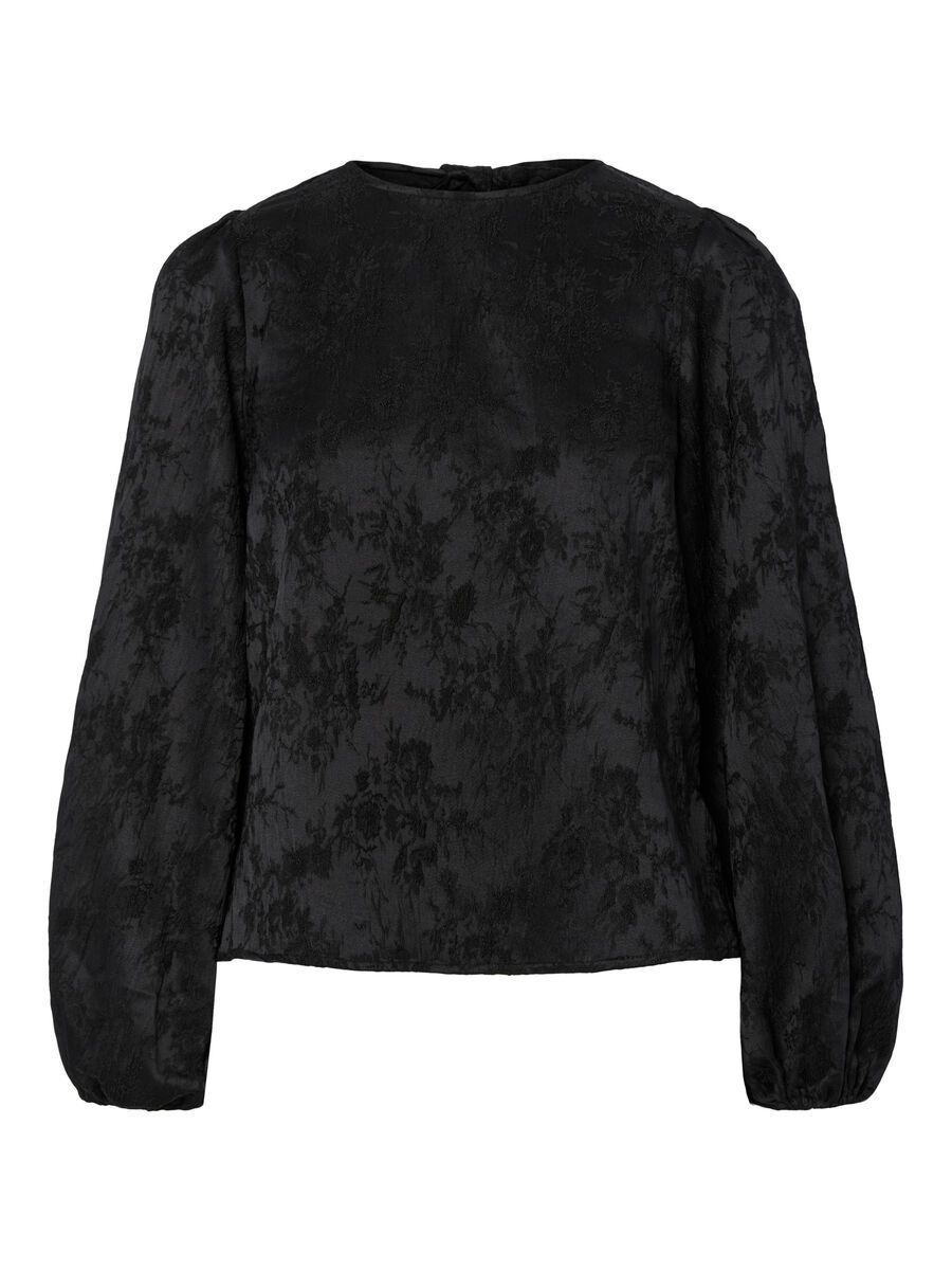 Pieces PCNETHE LÅNGÄRMAD BLUS, Black, highres - 17157948_Black_001.jpg