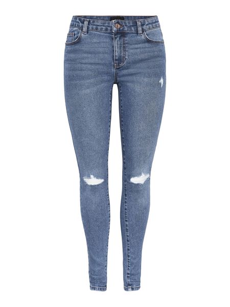 Pieces PCDANA MW SKINNY FIT JEANS, Medium Blue Denim, highres - 17148021_MediumBlueDenim_001.jpg