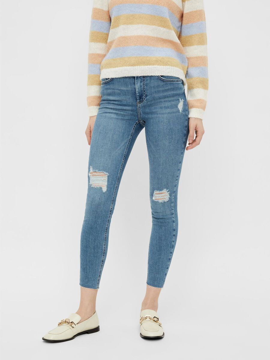 Pieces TAILLE MI-HAUTE JEAN SKINNY, Light Blue Denim, highres - 17111574_LightBlueDenim_003.jpg