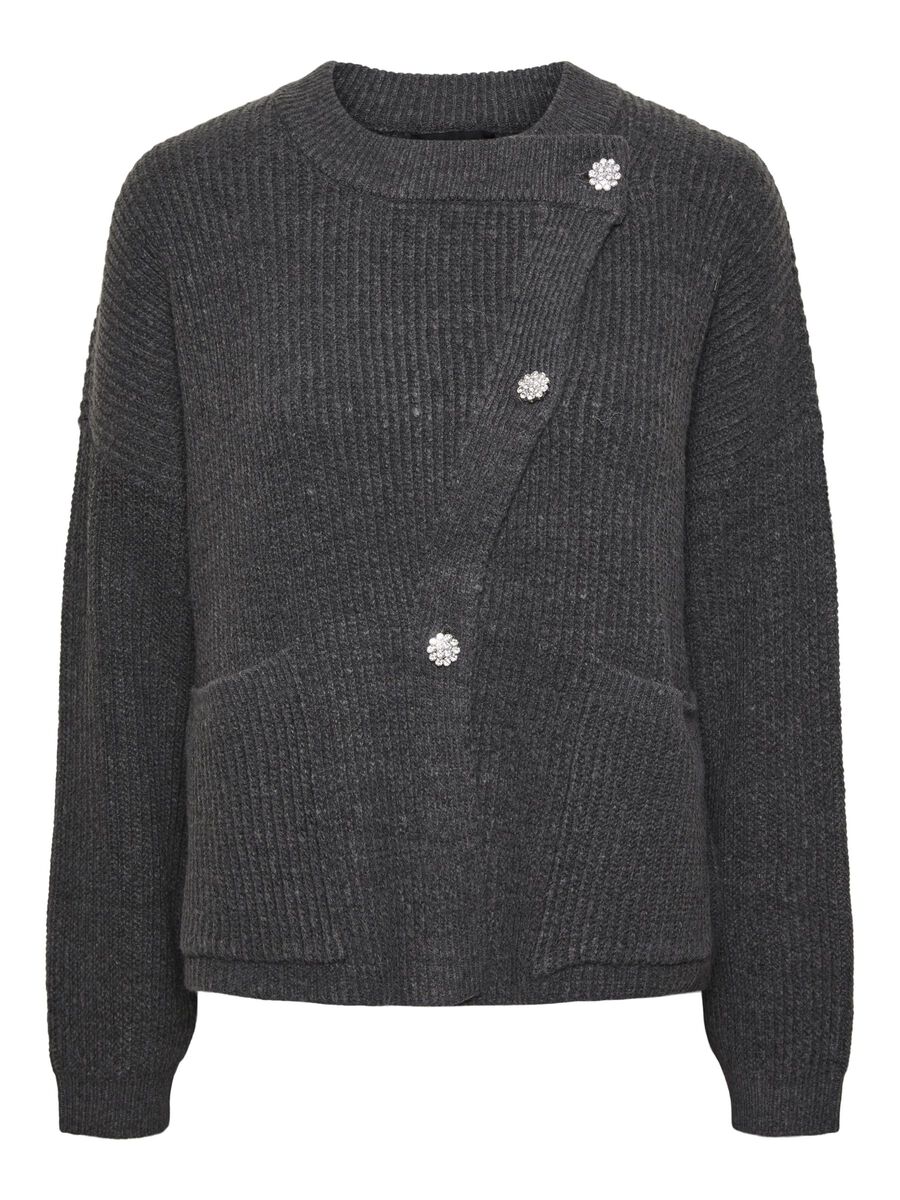 Pieces PCSIGA KNITTED CARDIGAN, Magnet, highres - 17143518_Magnet_001.jpg