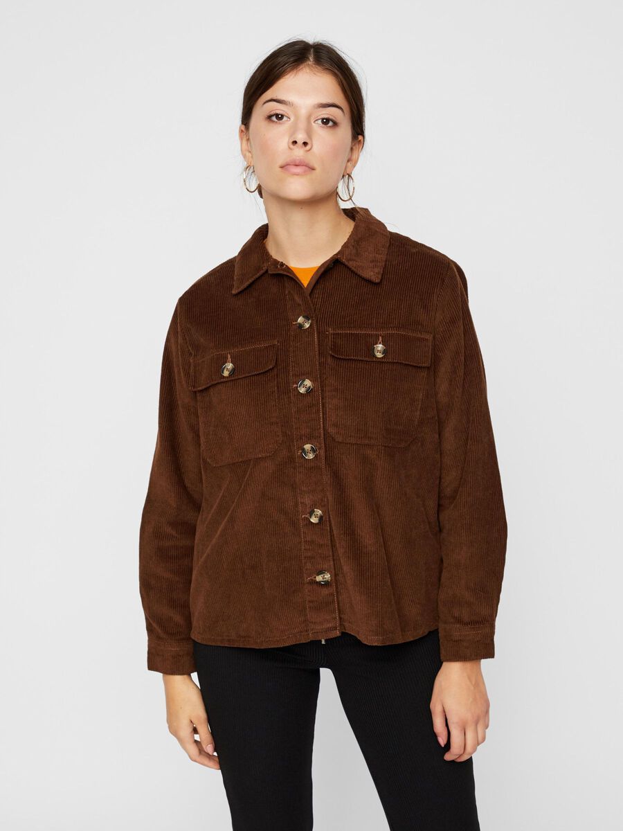 Pieces OVERSIZE VELOURS CÔTELÉ VESTE, Falcon, highres - 17098433_Falcon_003.jpg