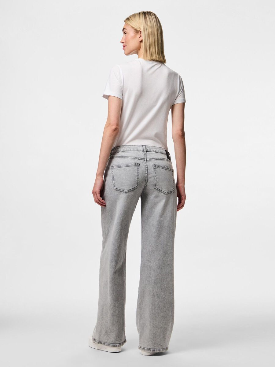 Pieces PCSELMA LW WIDE FIT JEANS, Light Grey Denim, highres - 17153792_LightGreyDenim_004.jpg