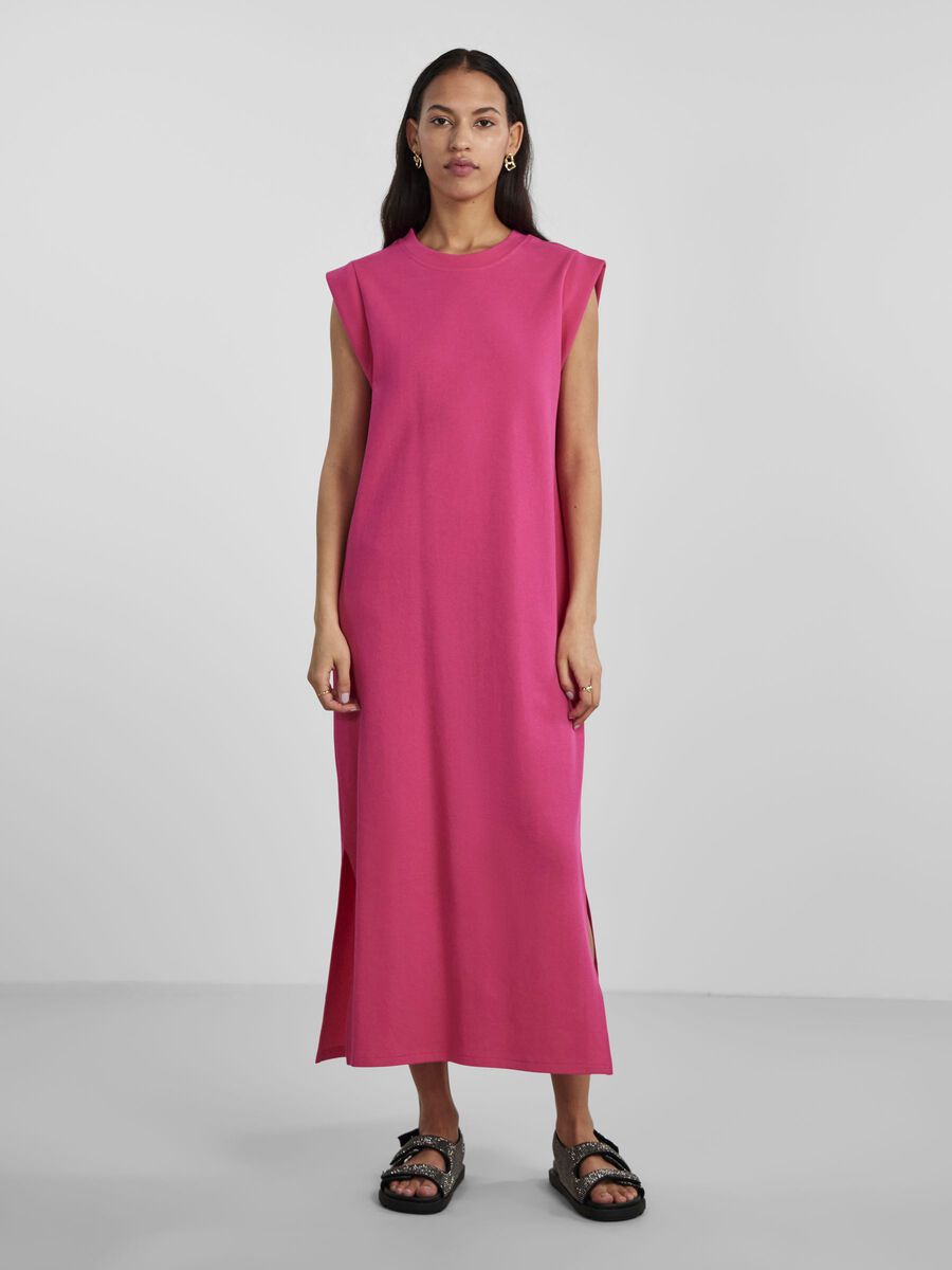 Carousel image - PCCHILLI SWEAT DRESS, Beetroot Purple | 1