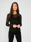 Pieces GESTIPPELDE MESH TOP MET LANGE MOUWEN, Black, highres - 17096221_Black_686180_003.jpg
