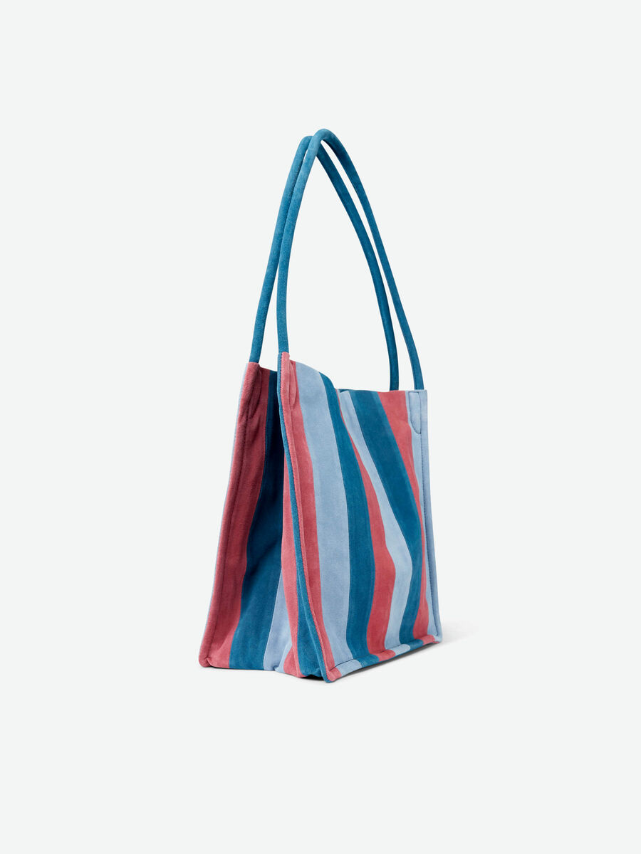 Pieces GESTREIFTE WILDLEDER SHOPPER TASCHE, Malaga, highres - 17093882_Malaga_004.jpg