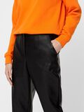 Pieces FAUX LEATHER TAPERED CROPPED TROUSERS, Black, highres - 17099585_Black_006.jpg