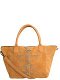 Pieces LEATHER SHOULDER BAG, Cognac, highres - 17085171_Cognac_001.jpg