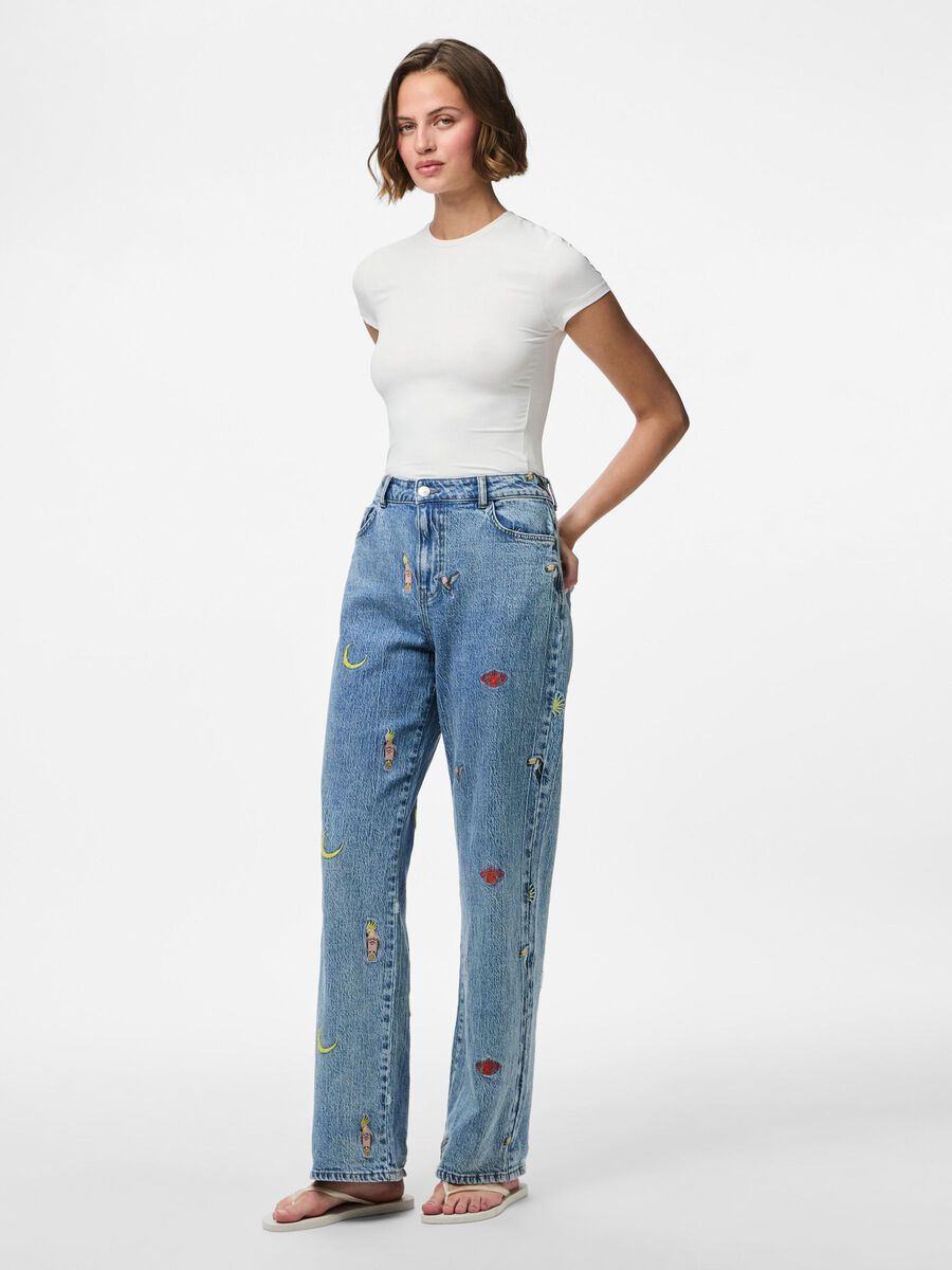 Pieces PCJIDI JEAN DROIT, Medium Blue Denim, highres - 17159442_MediumBlueDenim_005.jpg