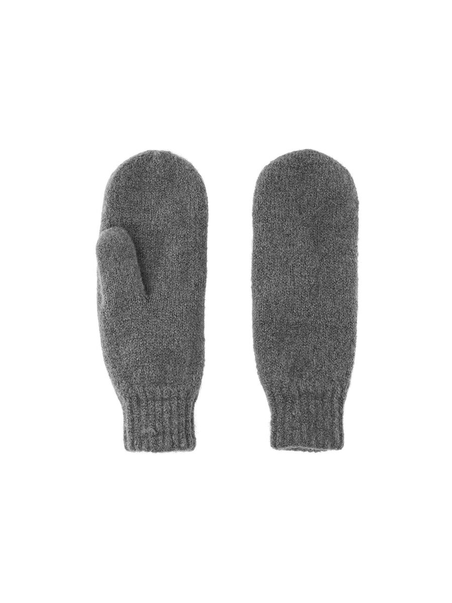 Carousel image - WOOL-BLEND MITTENS, Dark Grey Melange | 2