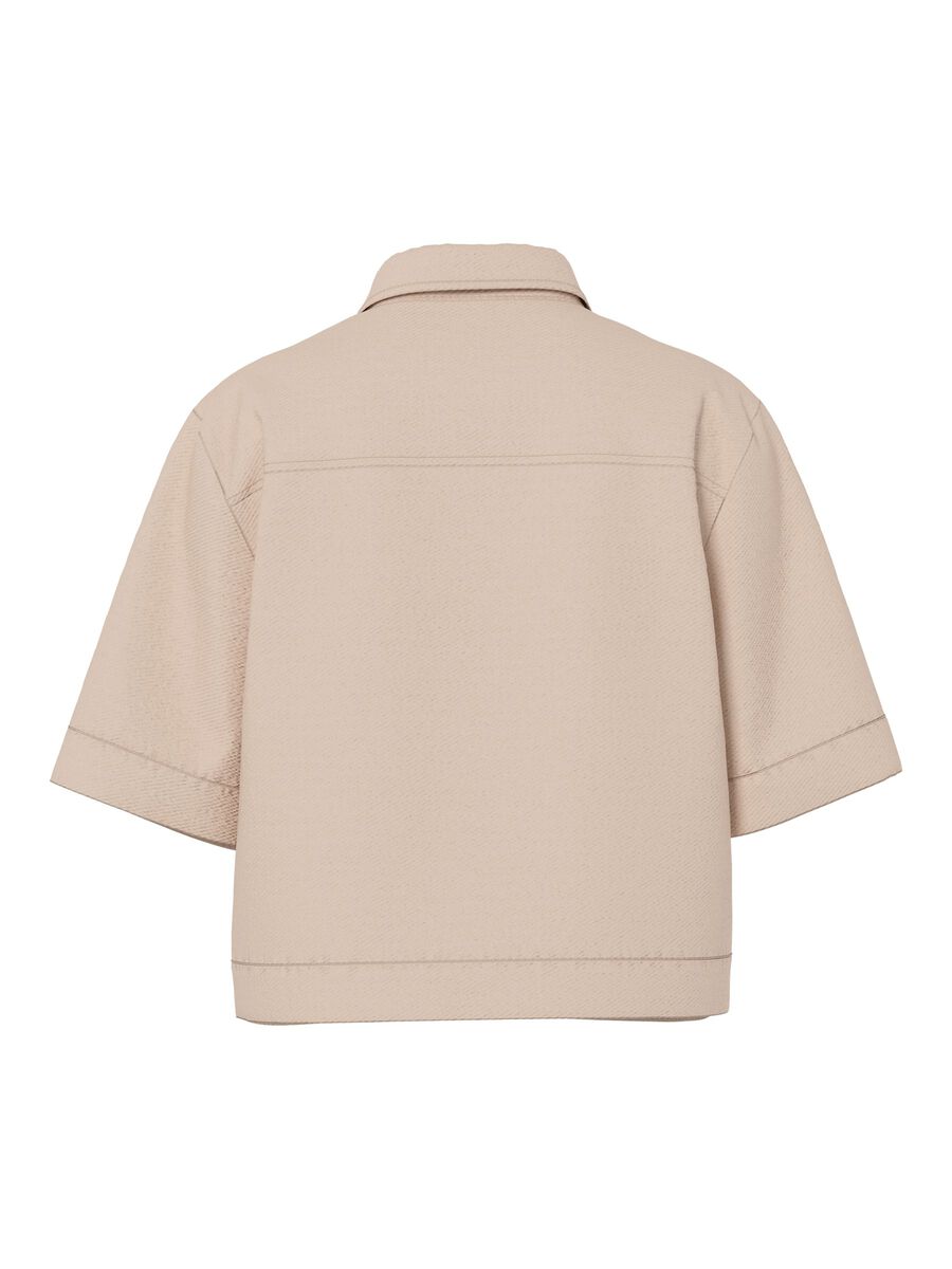 Carousel image - PCSALUME KORT&AElig;RMET SKJORTE, Taupe Gray | 2