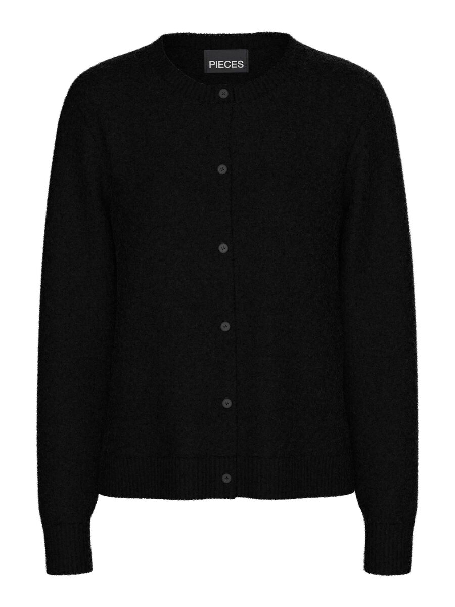 Pieces PCMALOU STRIKKET CARDIGAN, Black, highres - 17154486_Black_001.jpg