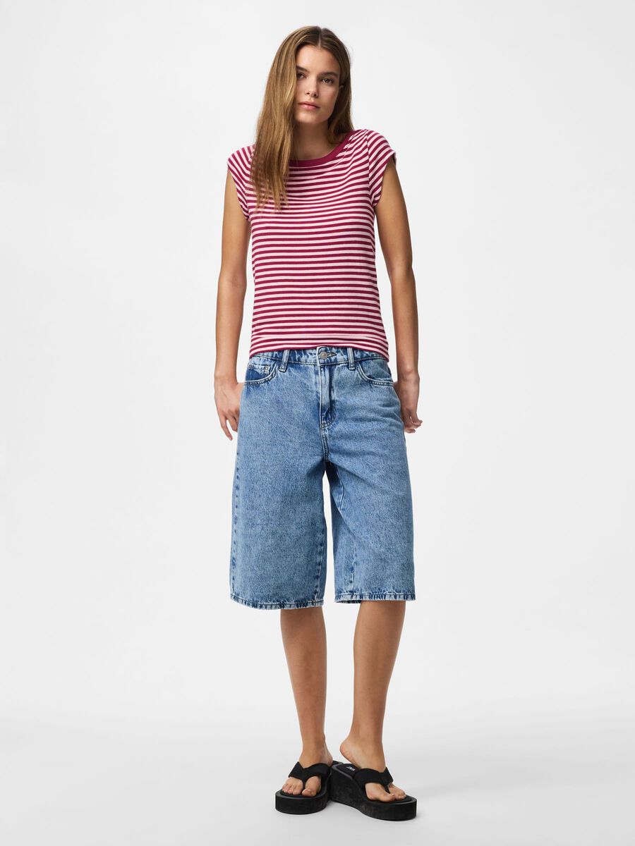 Product carousel image - PCSOF BOATNECK CAP SLEEVE TOP, Roseate Spoonbill | 1